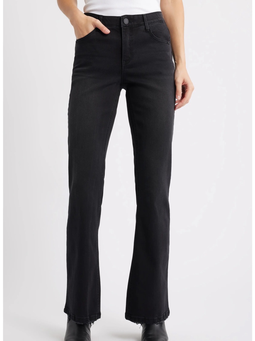 Wit & Wisdom Black Boot-Cut High-Rise Jeans